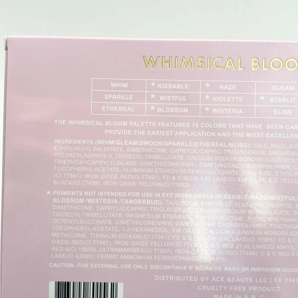 NWT ACE BEAUTE Whimsical Bloom Eyeshadow Pallette